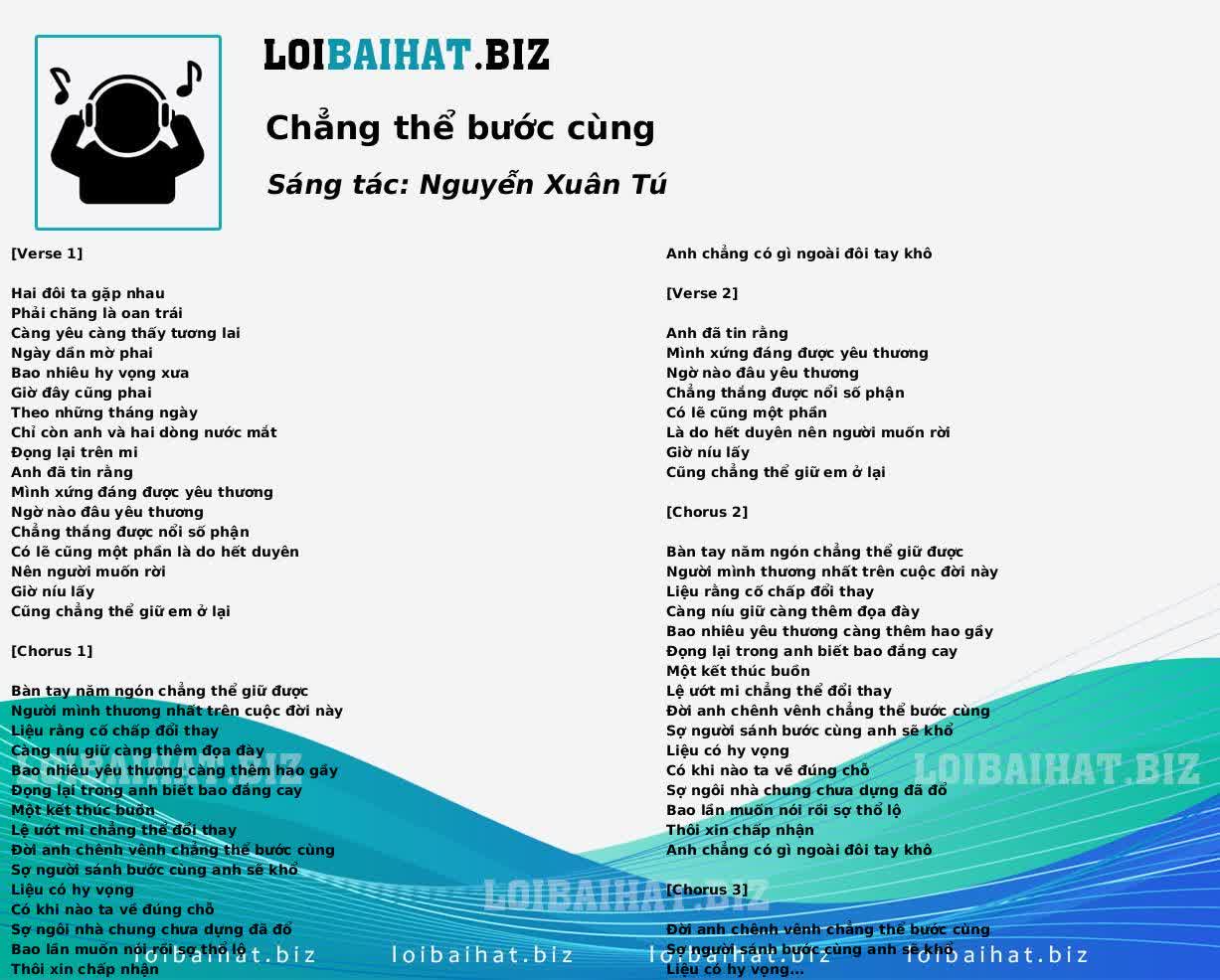 Chẳng thể bước cùng