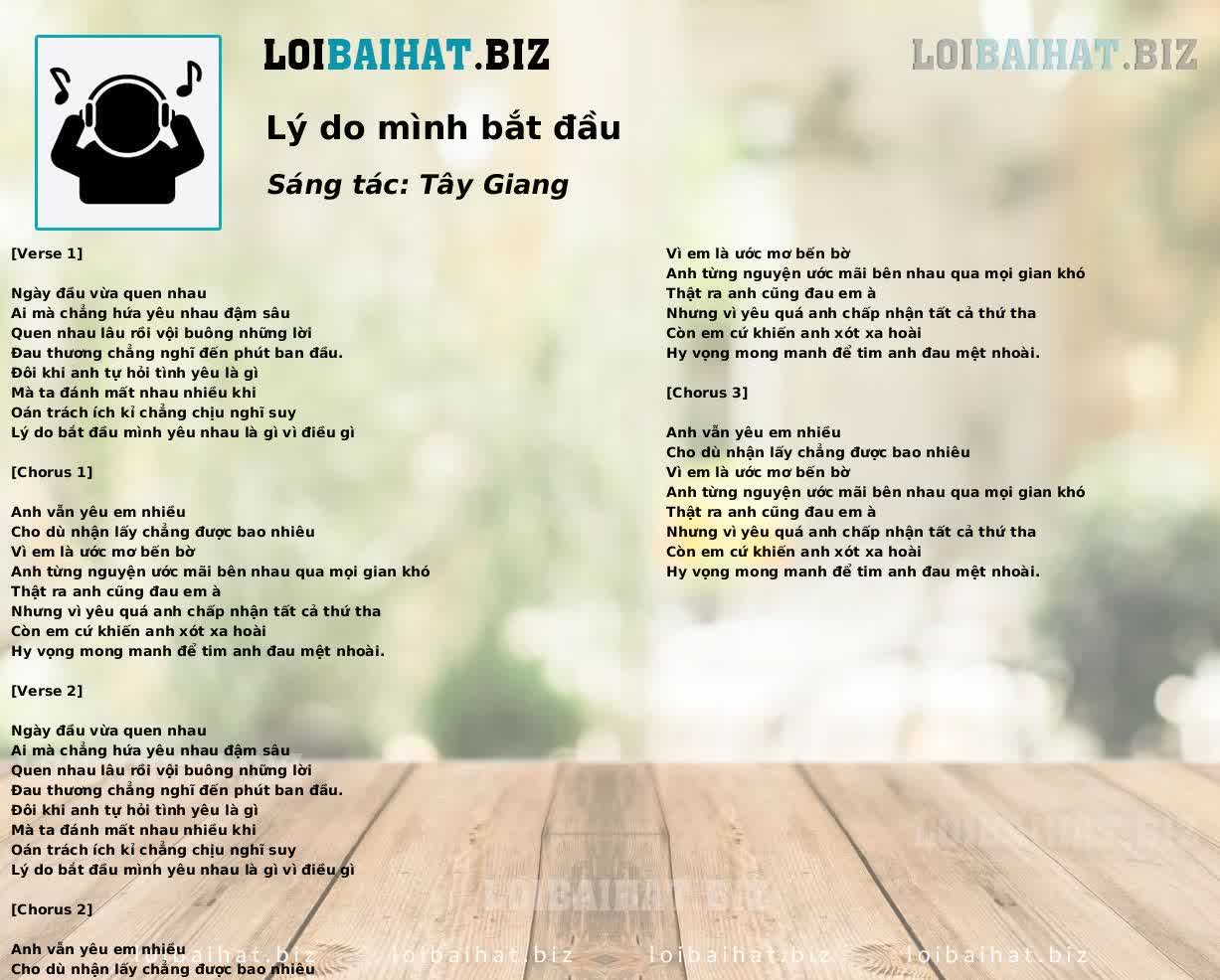 Lý do mình bắt đầu