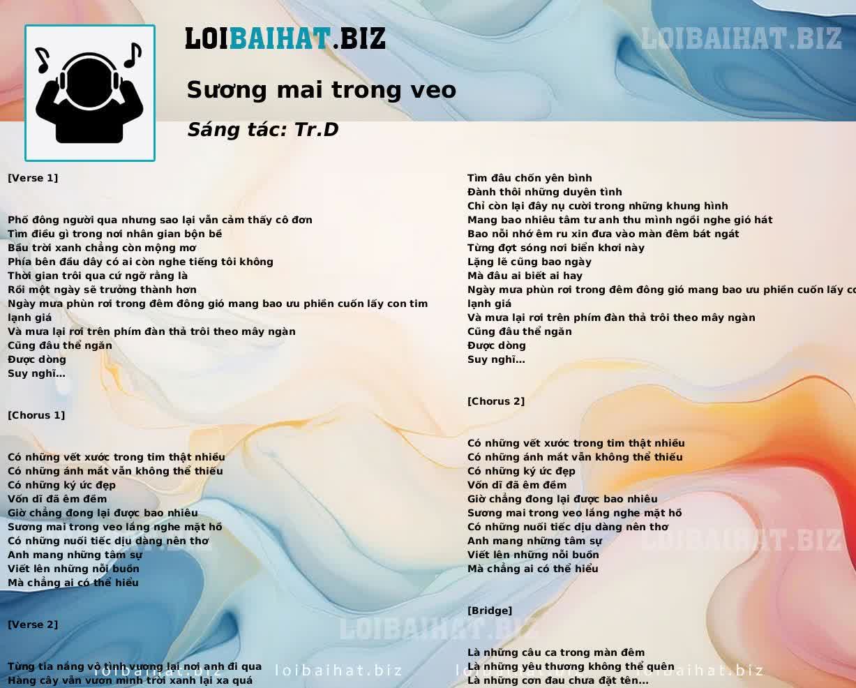 Sương mai trong veo