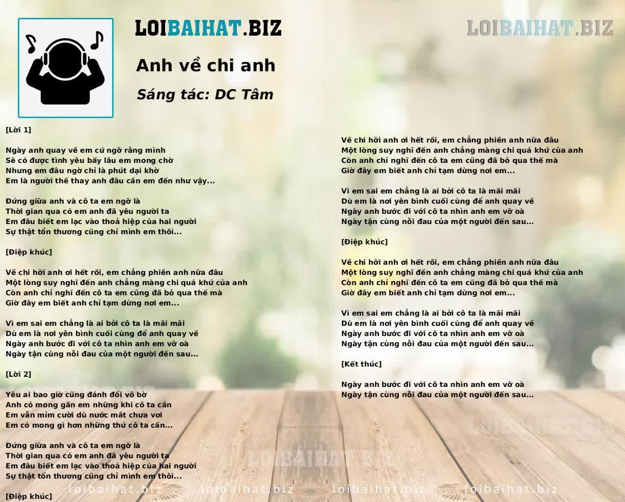 Anh về chi anh