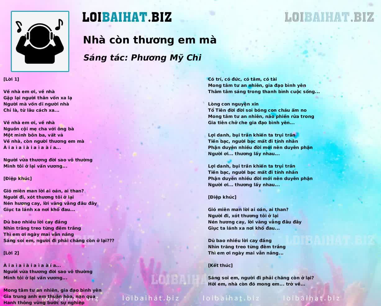 Nhà còn thương em mà