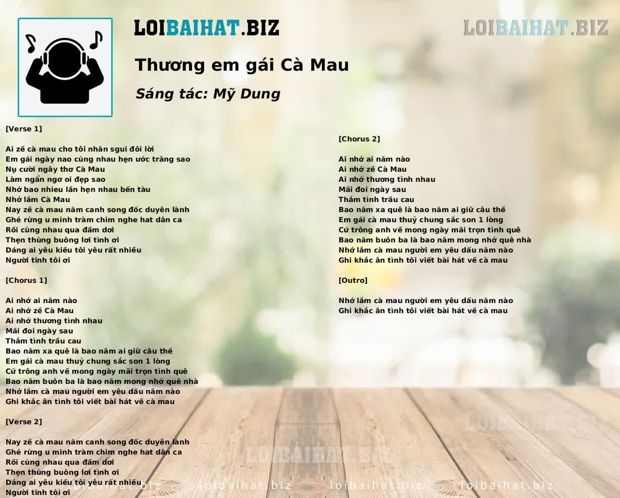 Thương em gái Cà Mau