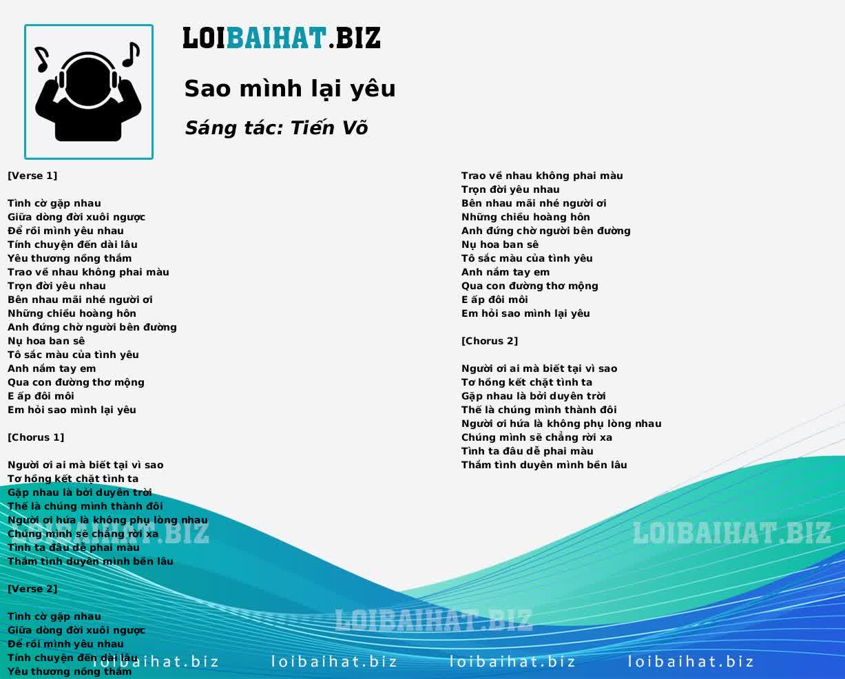 Sao mình lại yêu