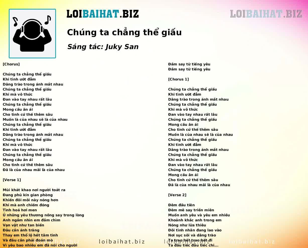 Chúng ta chẳng thể giấu