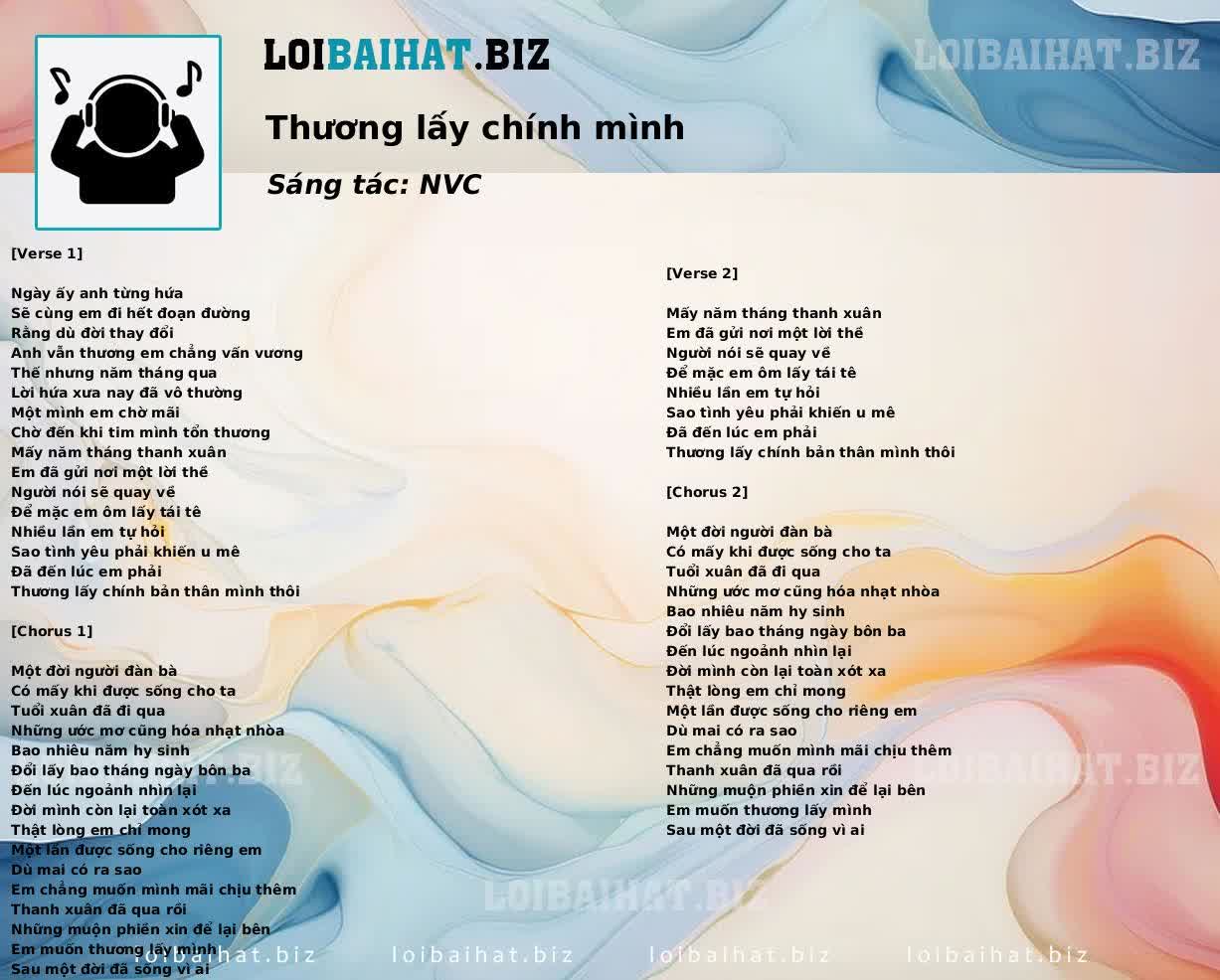 Thương lấy chính mình