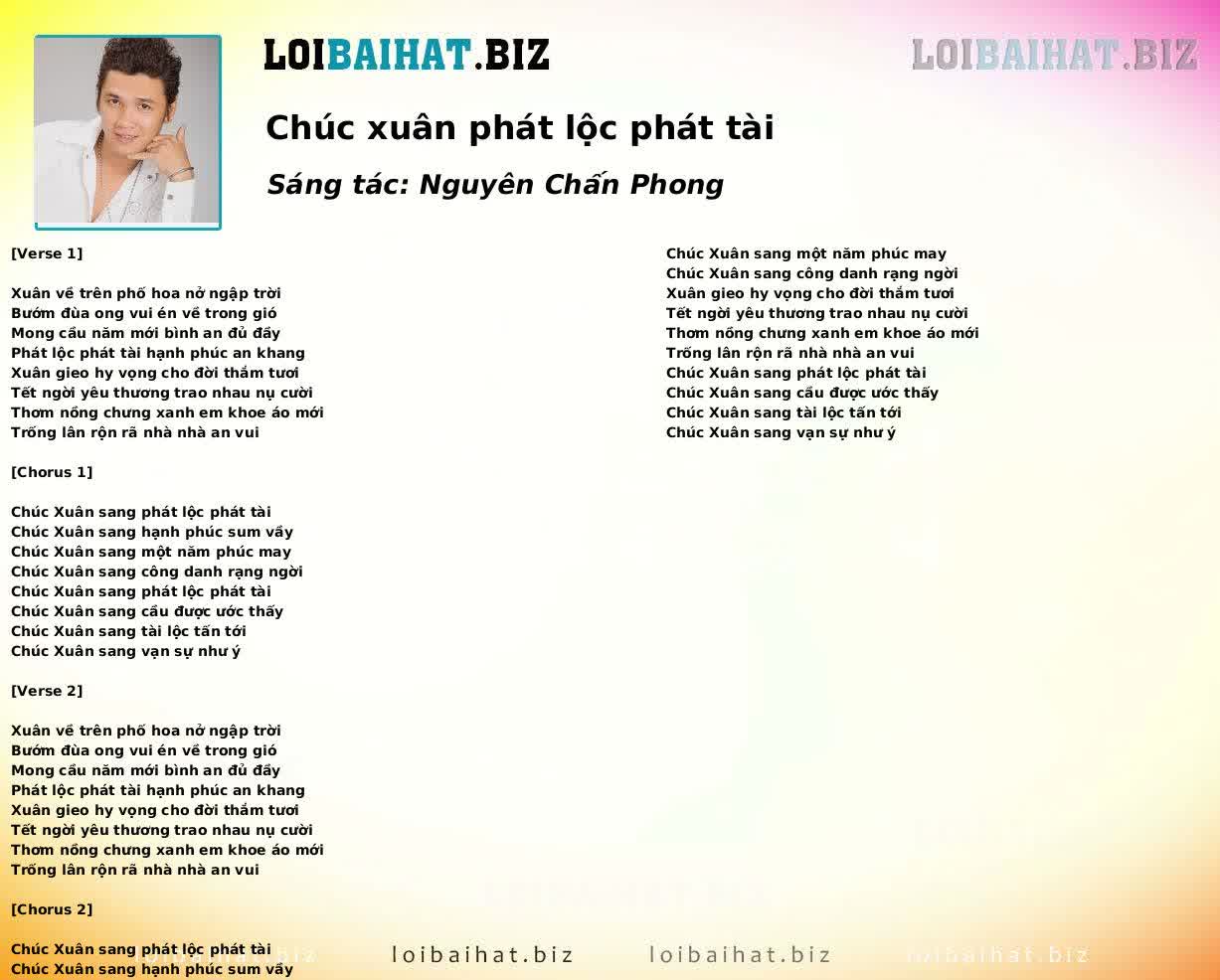 Chúc xuân phát lộc phát tài