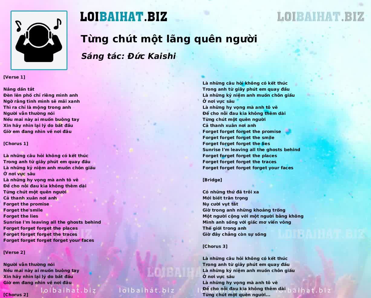 Từng chút một lãng quên người