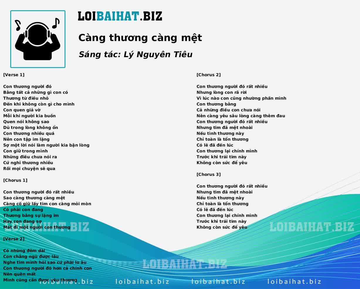 Càng thương càng mệt