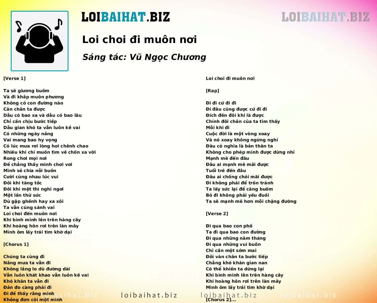 Loi choi đi muôn nơi