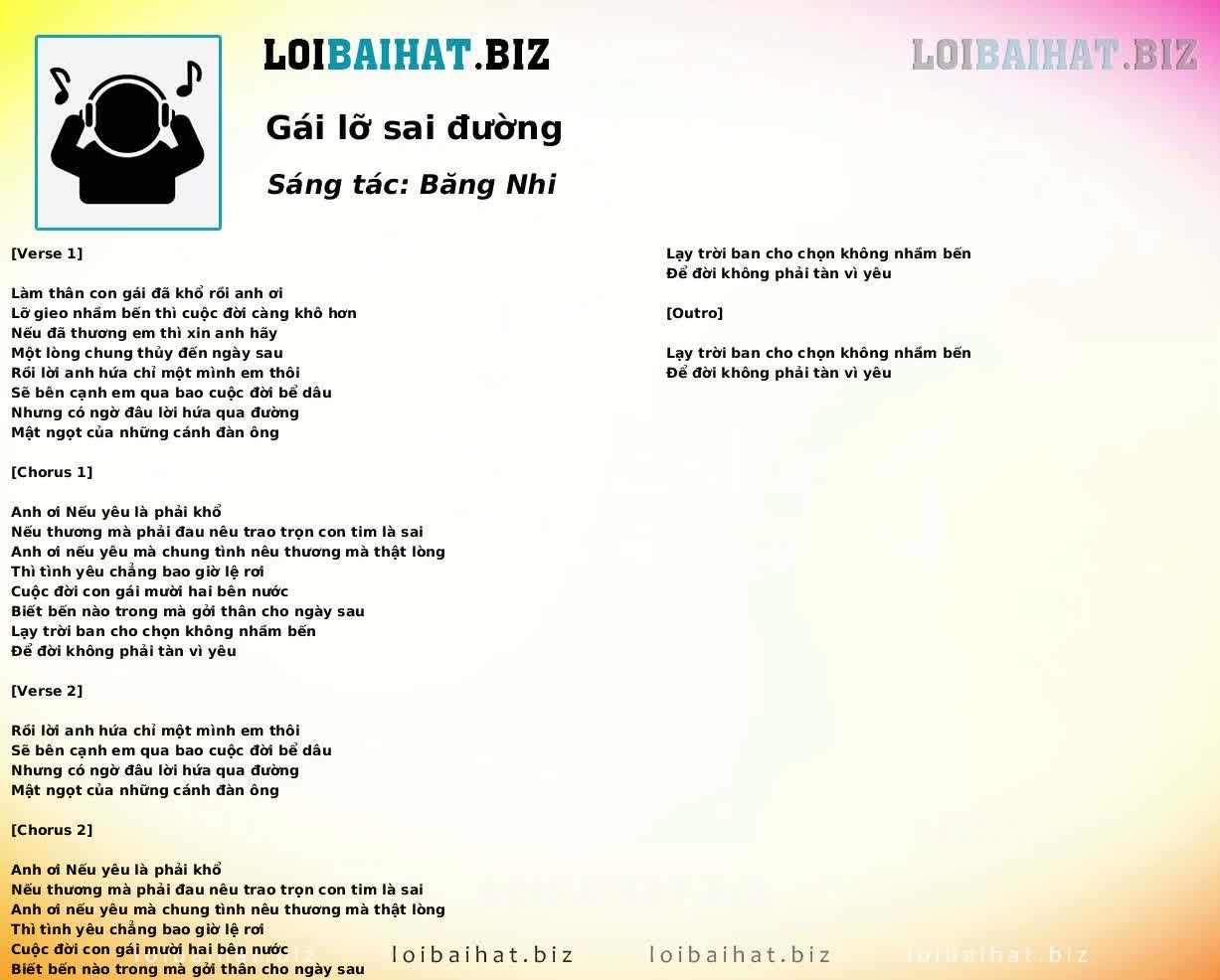 Gái lỡ sai đường