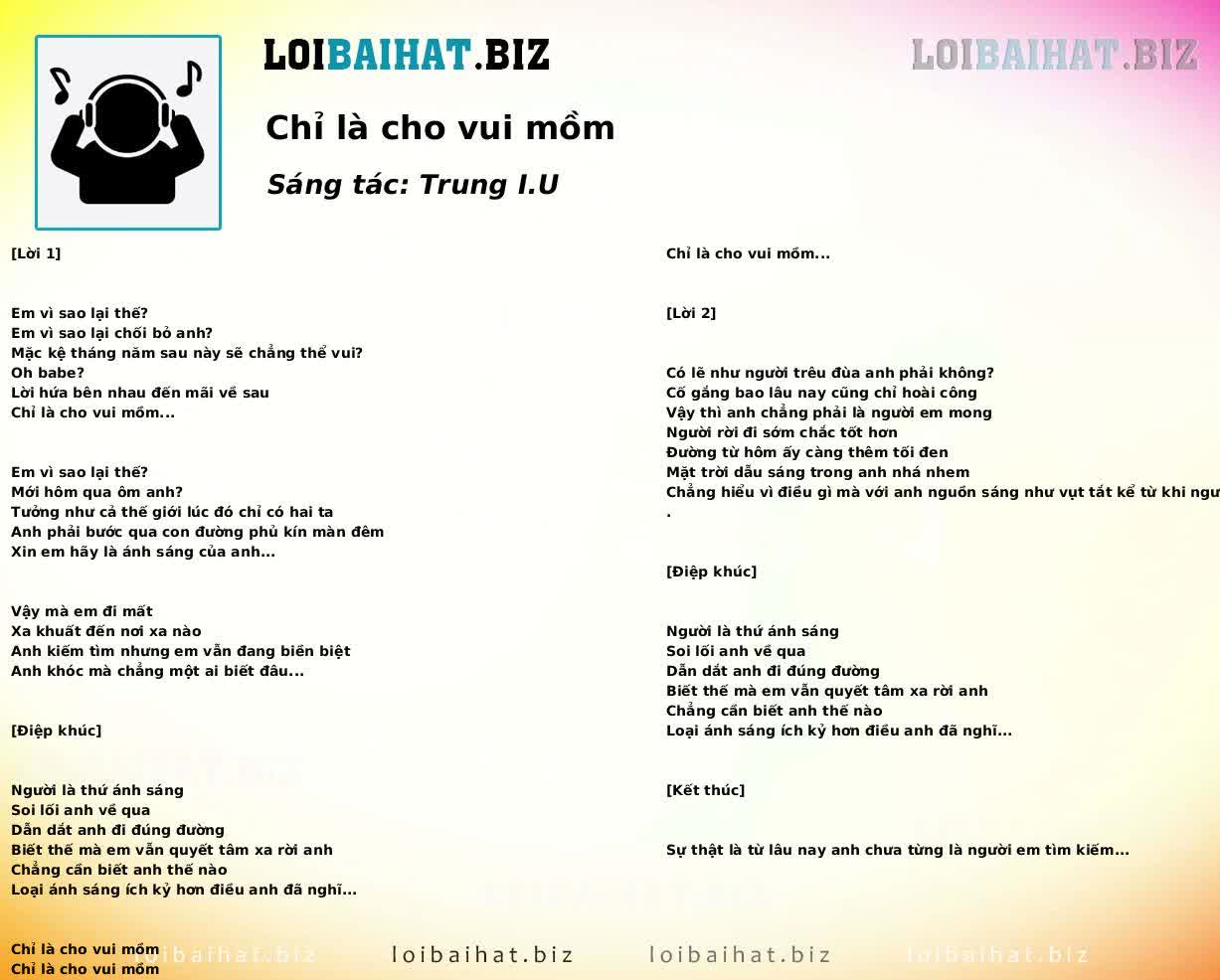 Chỉ là cho vui mồm