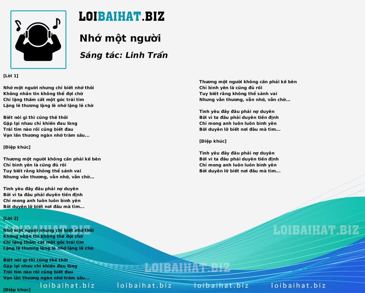 Nhớ một người