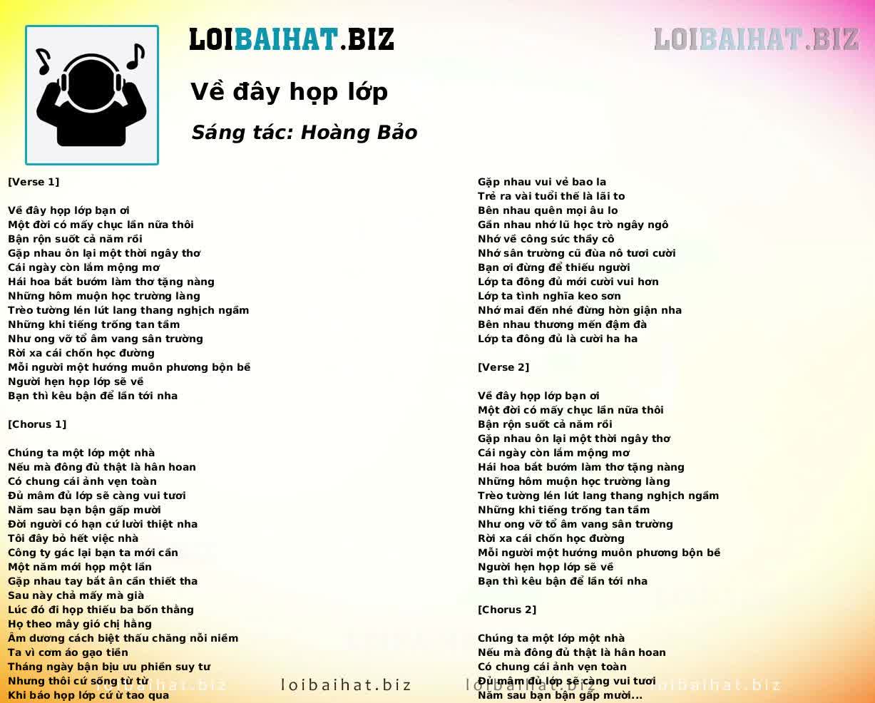 Về đây họp lớp