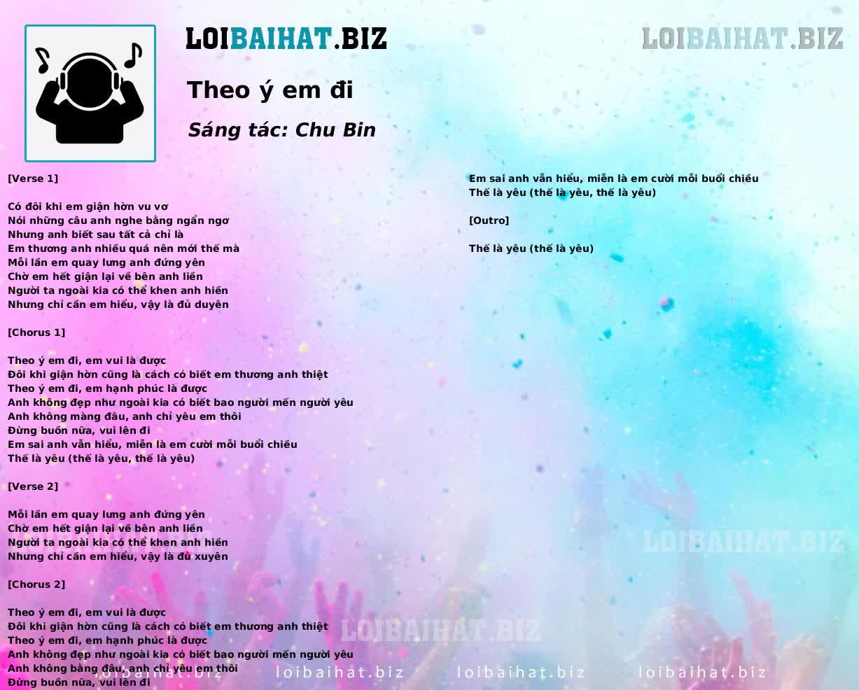 Theo ý em đi