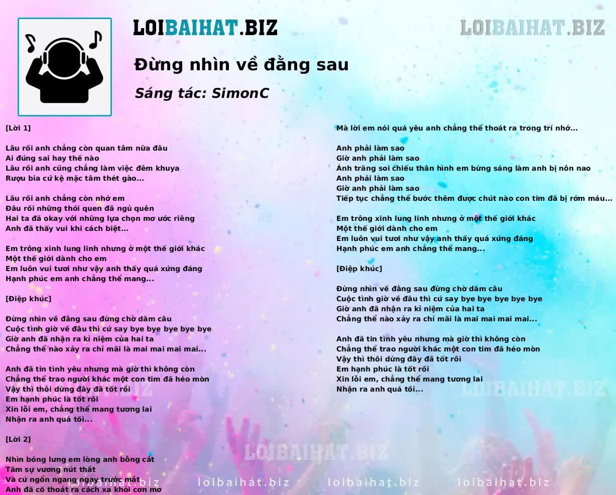 Đừng nhìn về đằng sau