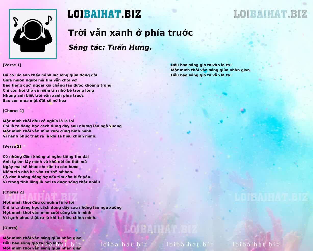 Trời vẫn xanh ở phía trước