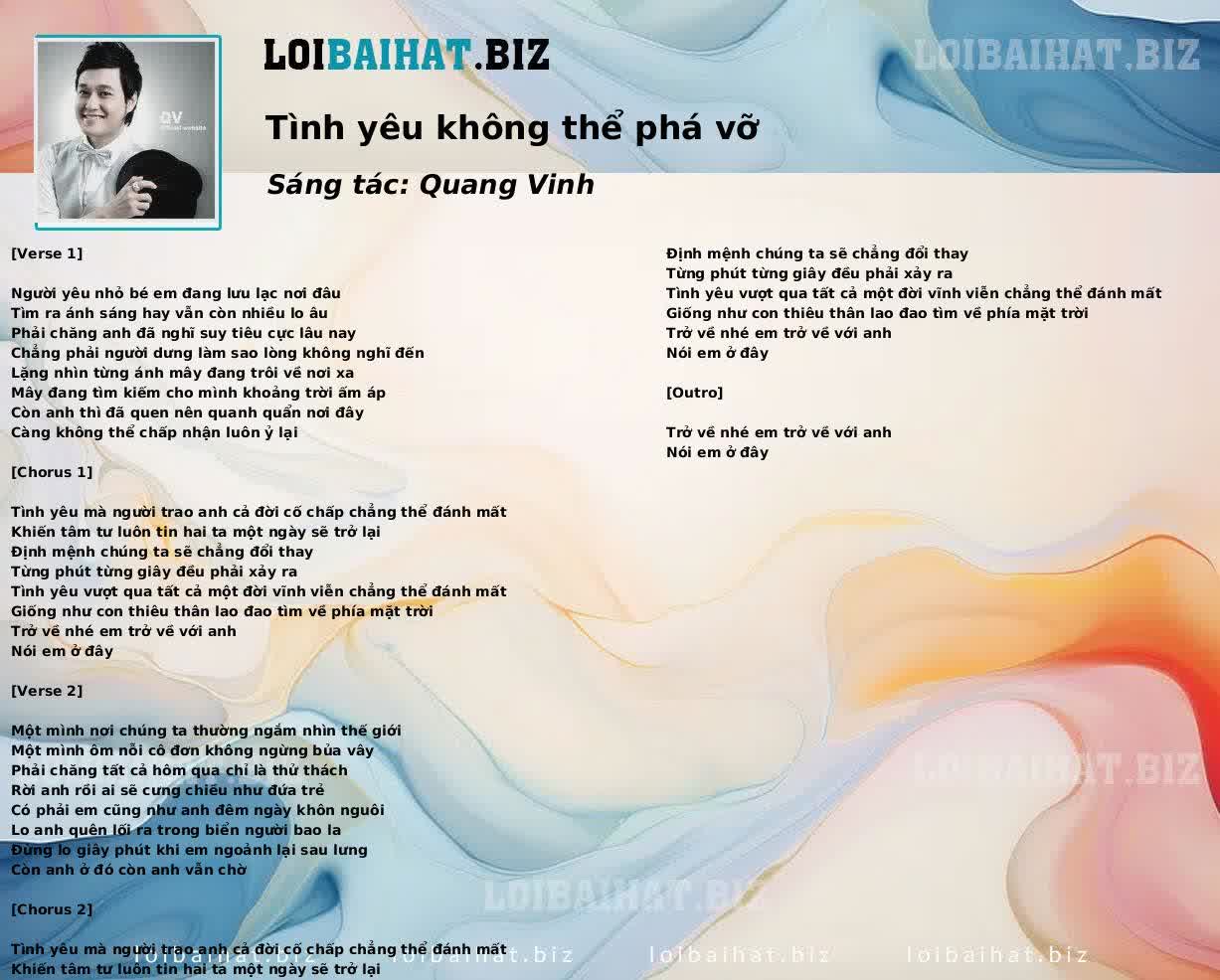 Tình yêu không thể phá vỡ