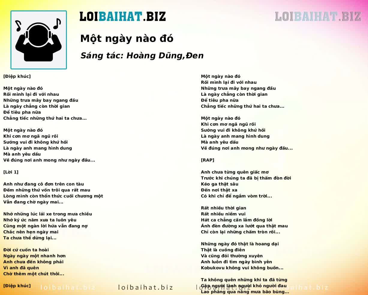 Một ngày nào đó