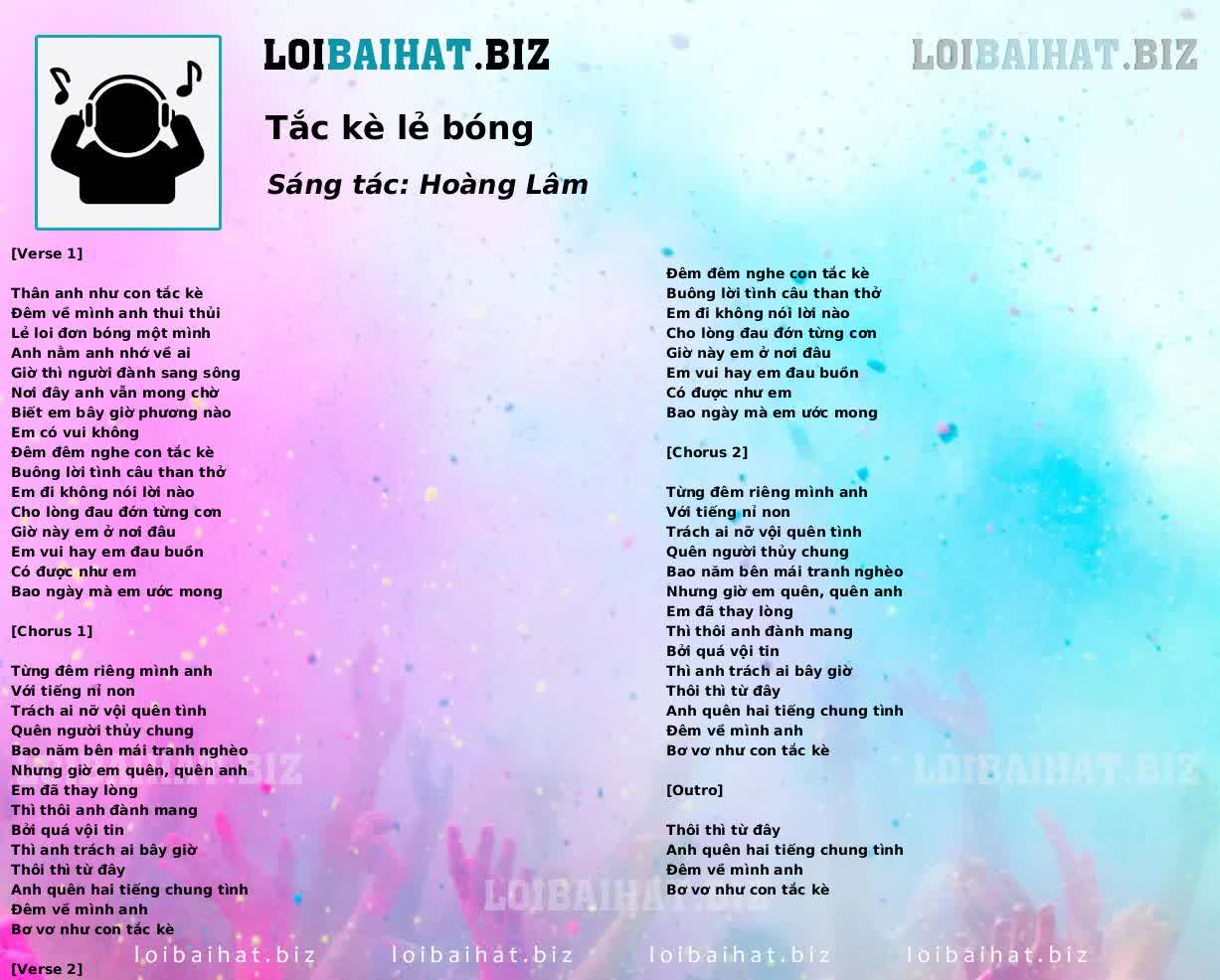 Tắc kè lẻ bóng