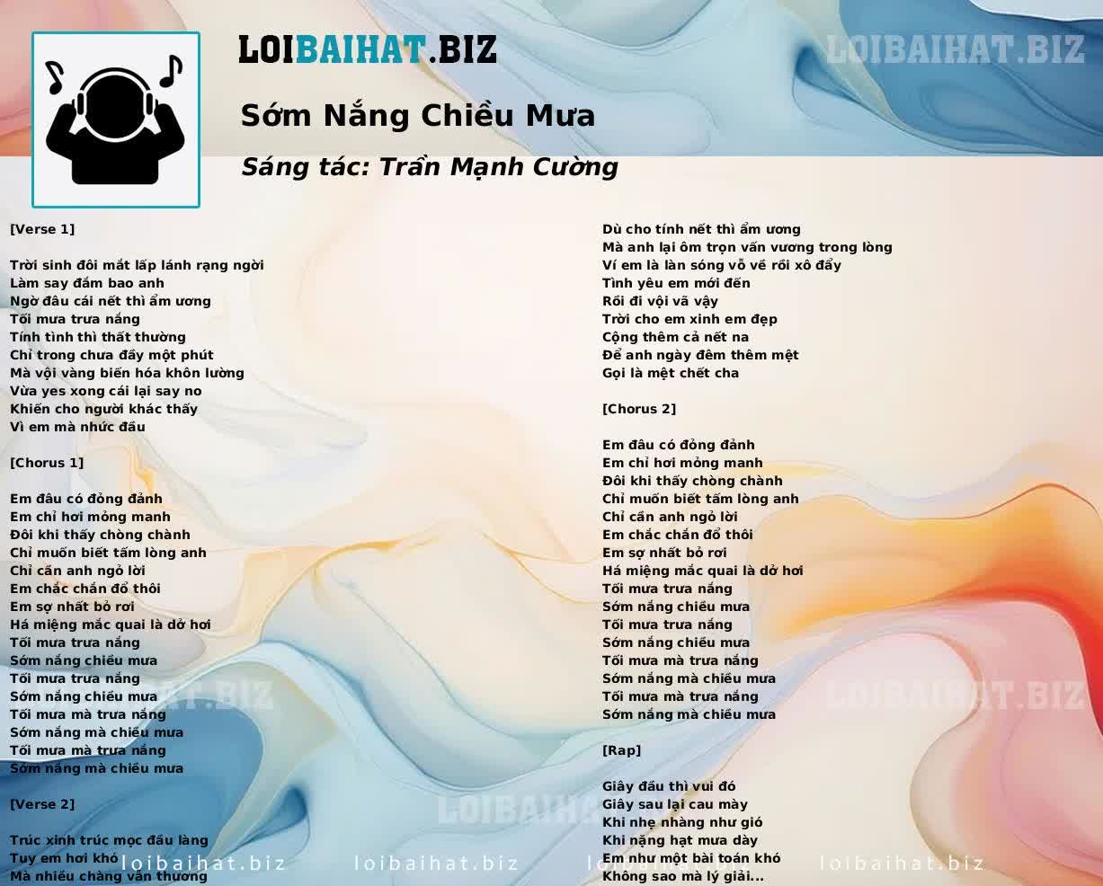 Sớm Nắng Chiều Mưa