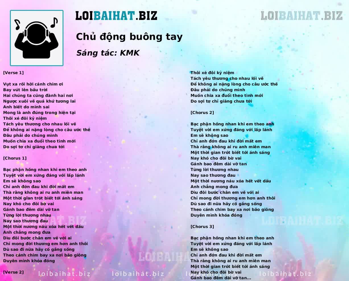 Chủ động buông tay