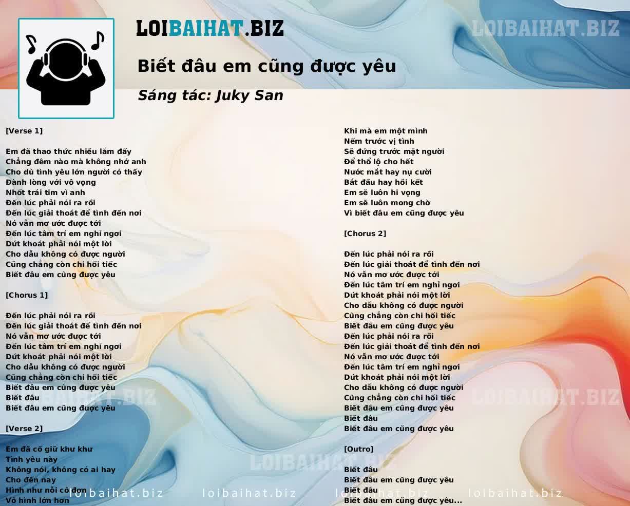 Biết đâu em cũng được yêu