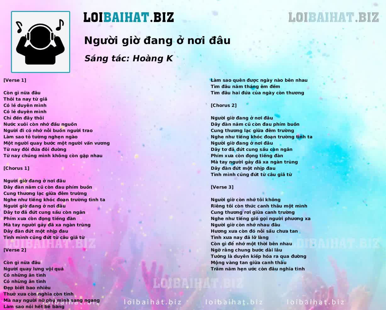 Người giờ đang ở nơi đâu
