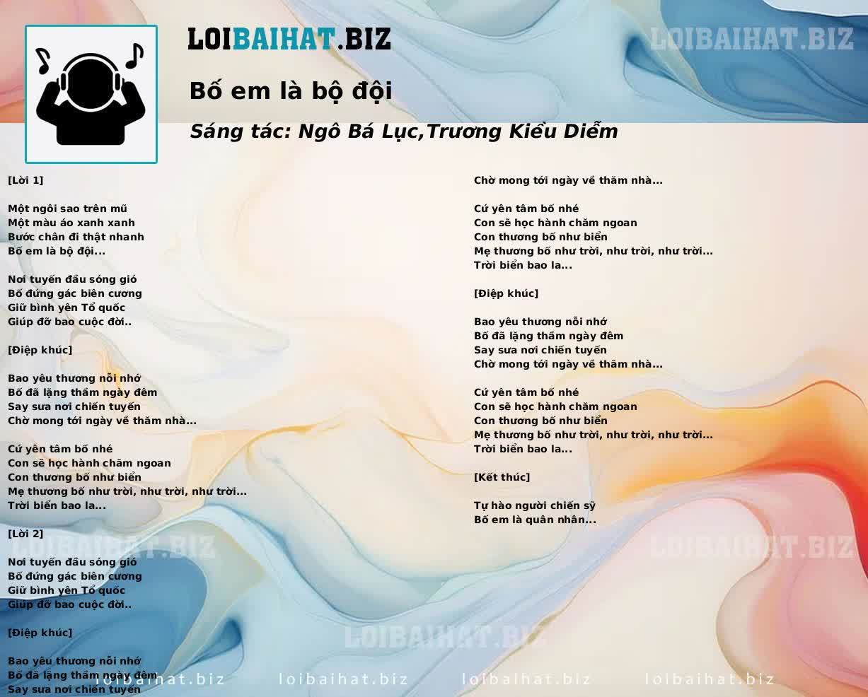 Bố em là bộ đội