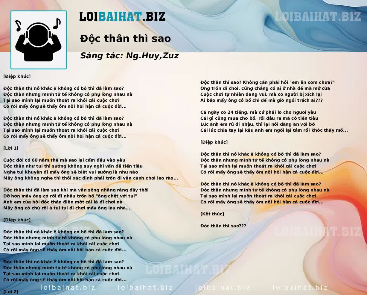 Độc thân thì sao