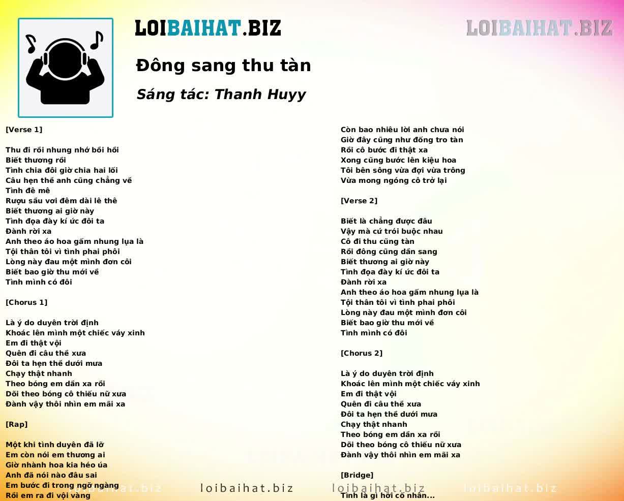 Đông sang thu tàn