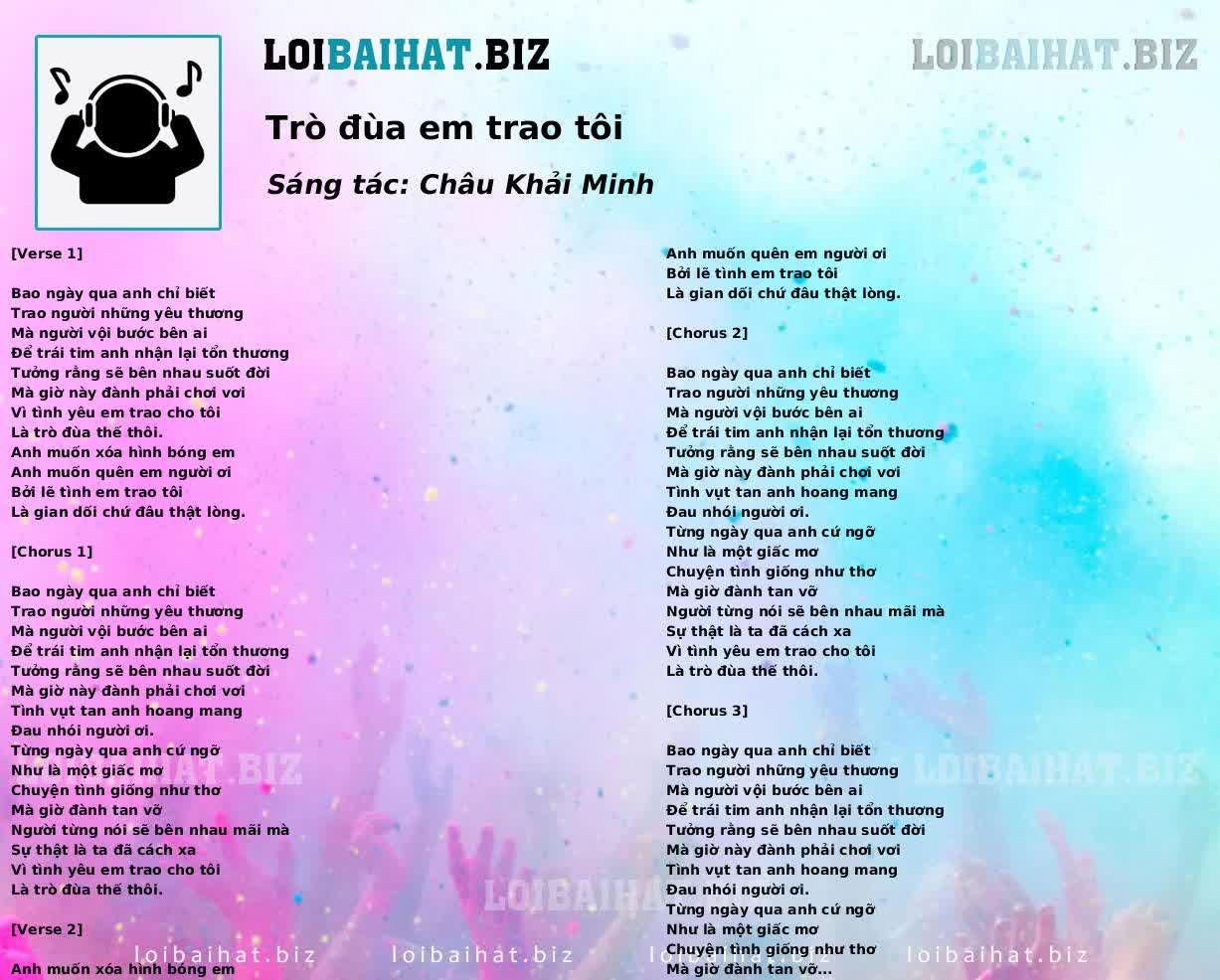 Trò đùa em trao tôi