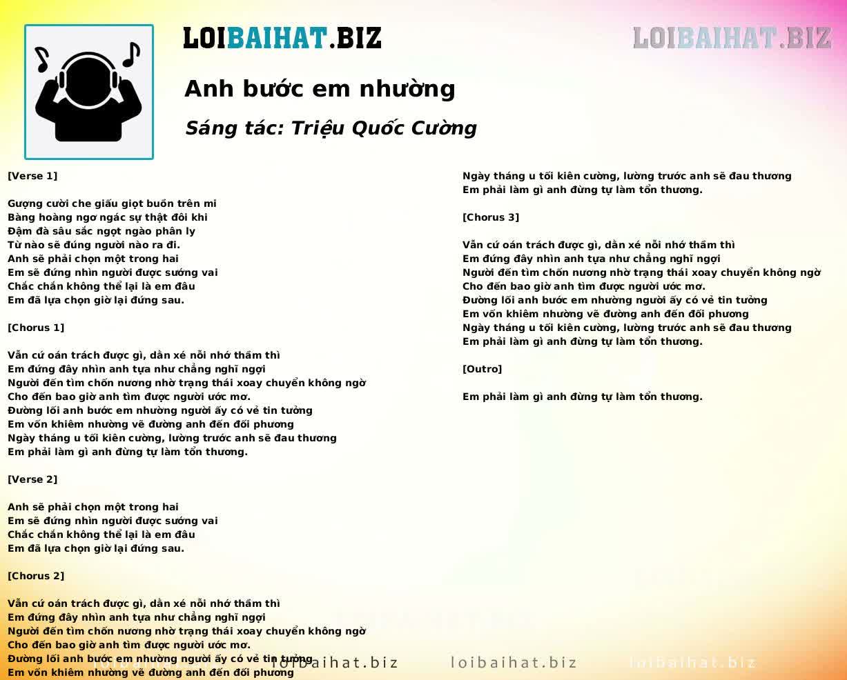 Anh bước em nhường