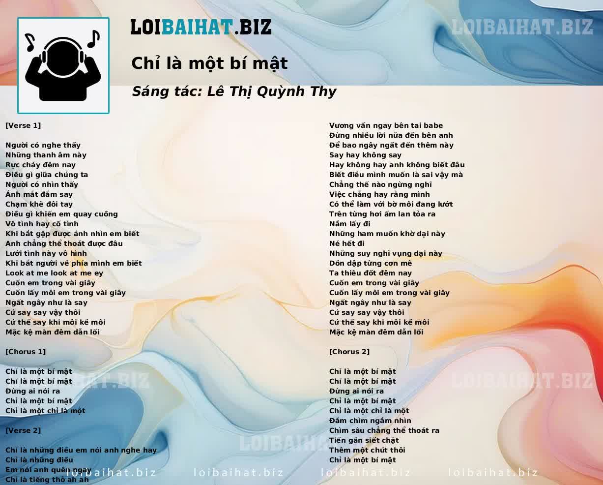 Chỉ là một bí mật