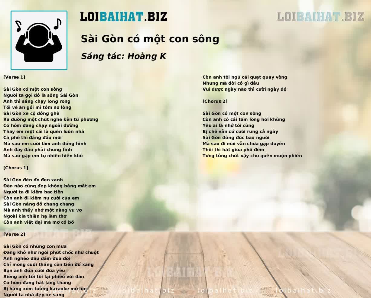 Sài Gòn có một con sông