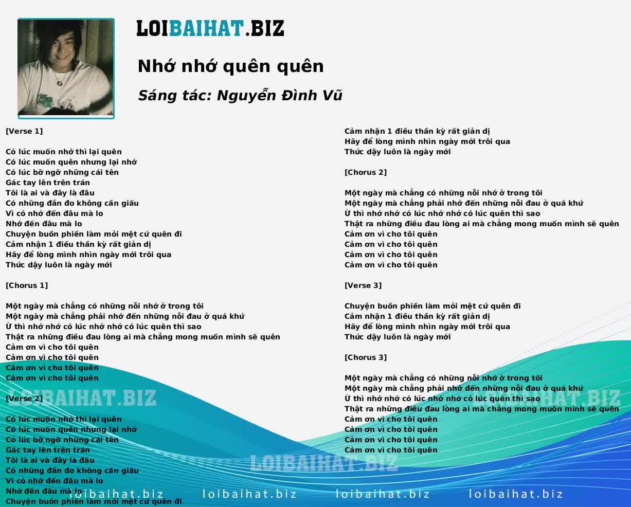 Nhớ nhớ quên quên