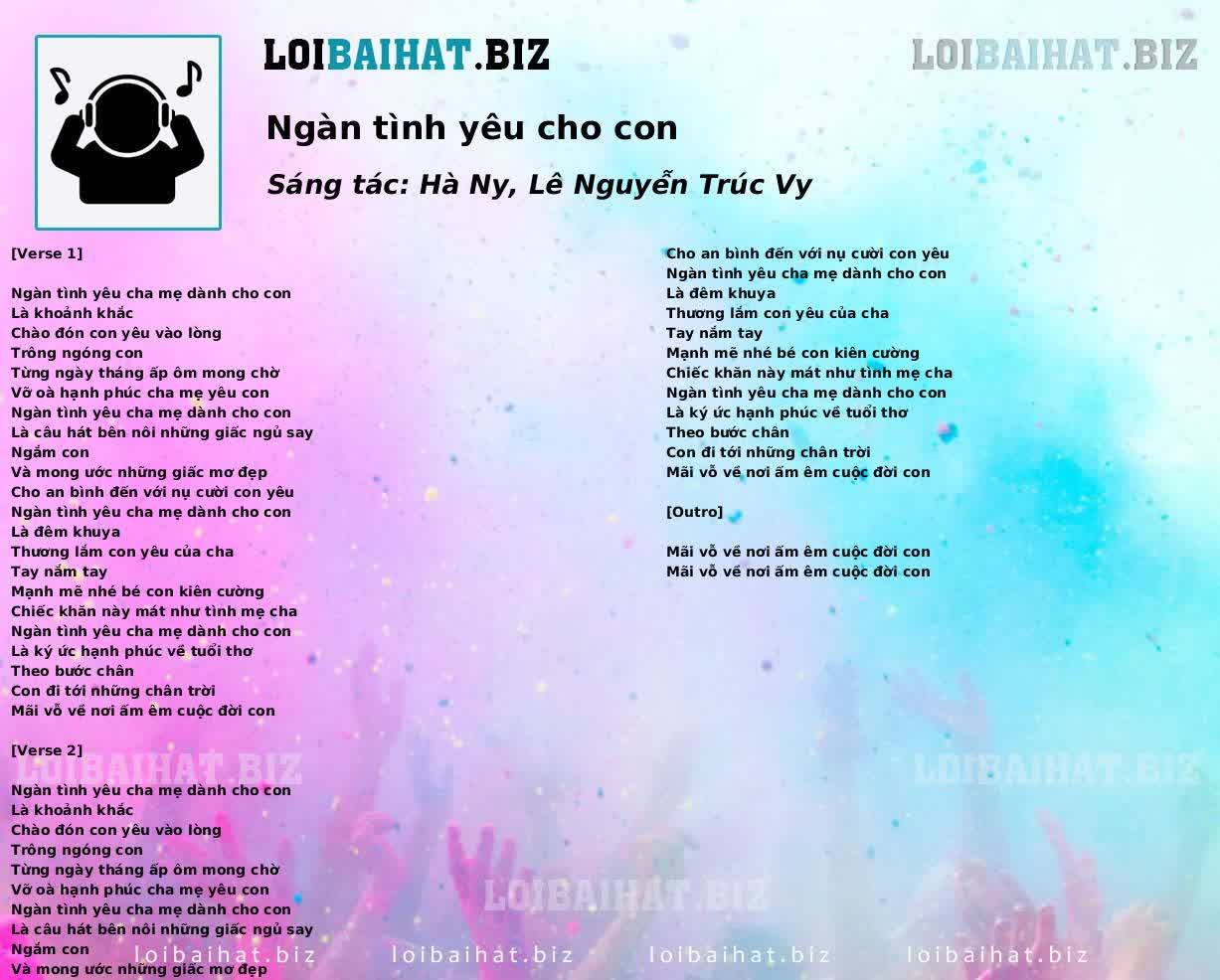 Ngàn tình yêu cho con