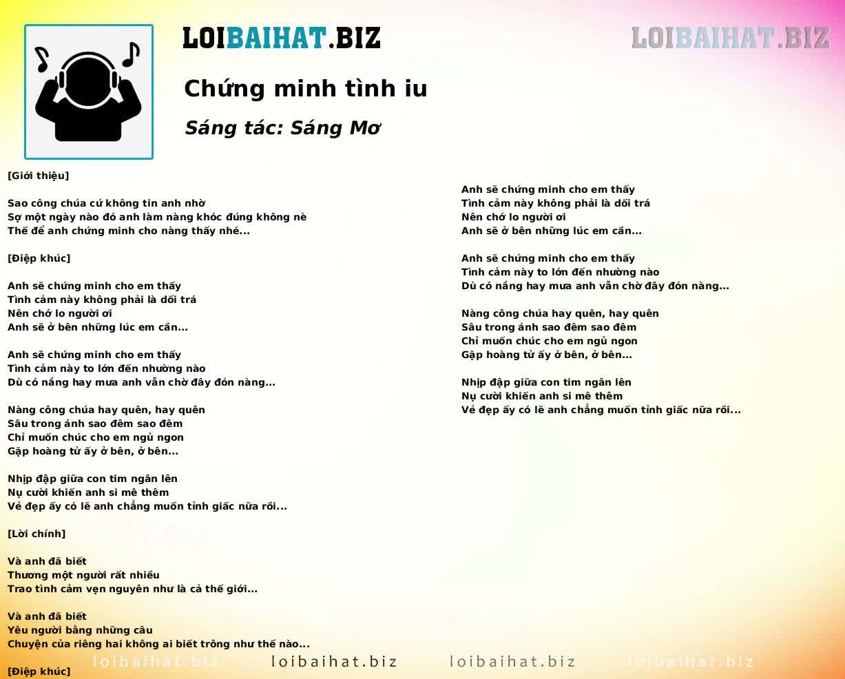 Chứng minh tình iu