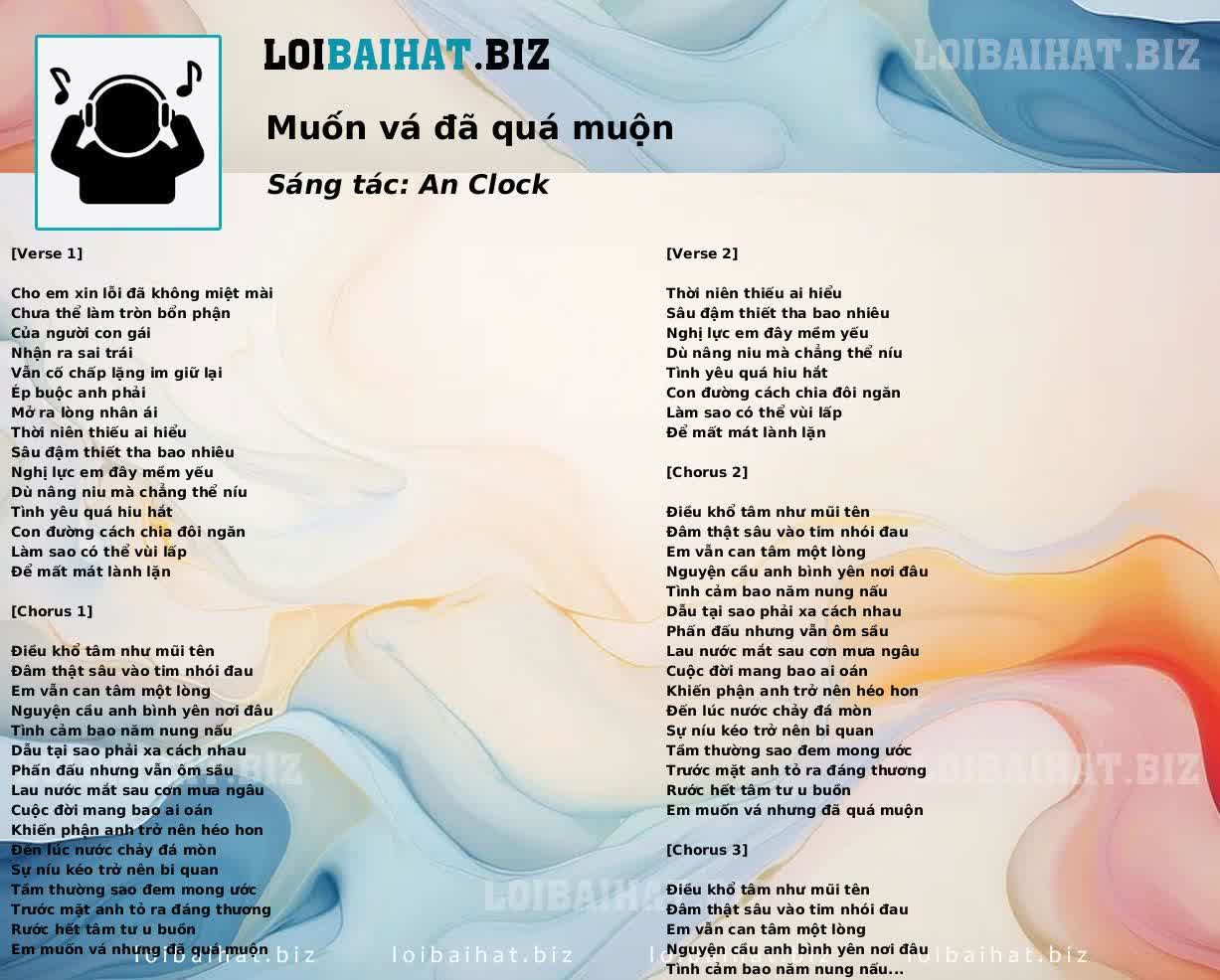 Muốn vá đã quá muộn