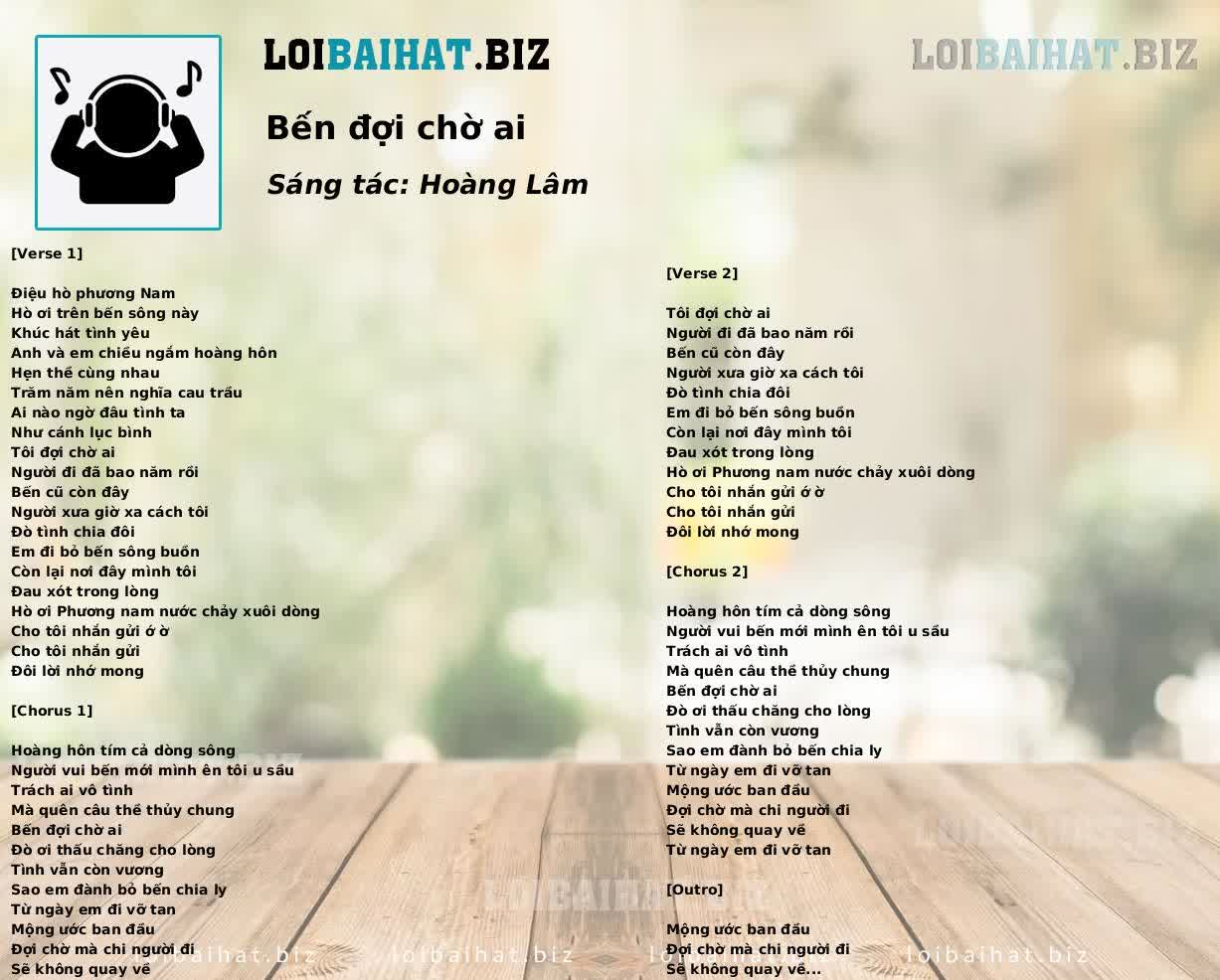 Bến đợi chờ ai