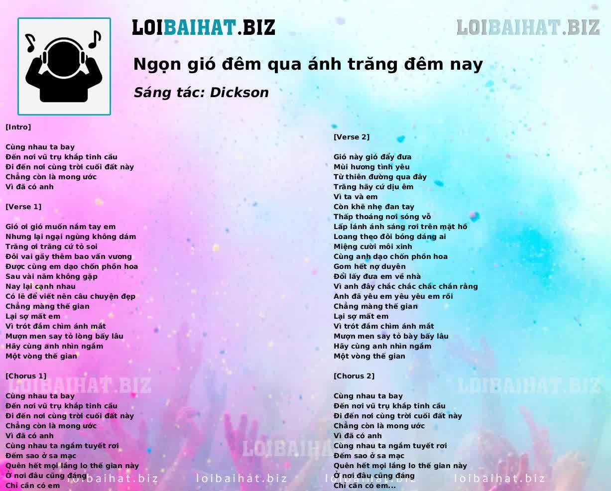 Ngọn gió đêm qua ánh trăng đêm nay