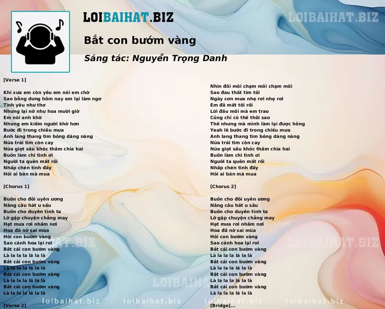 Bắt con bướm vàng