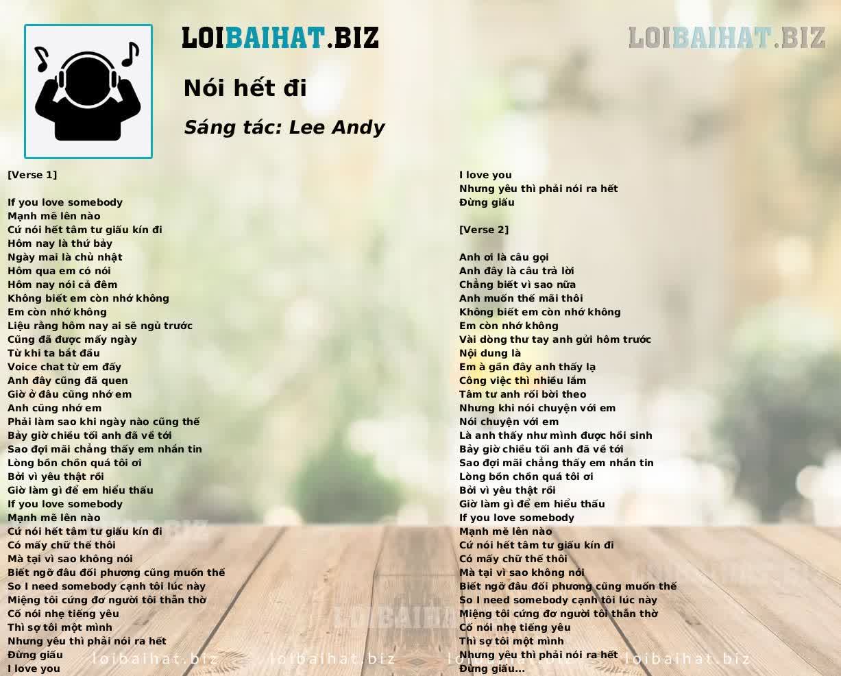 Nói hết đi