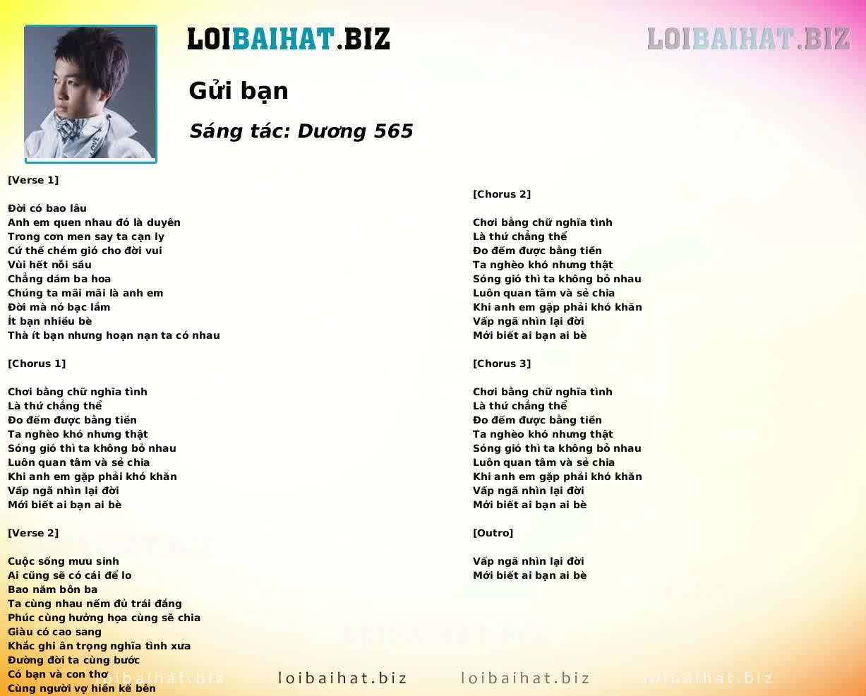 Gửi bạn