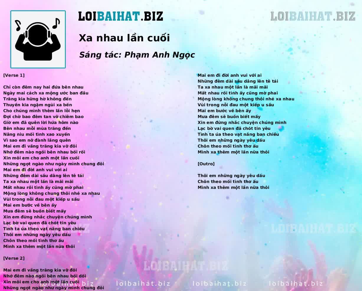 Xa nhau lần cuối