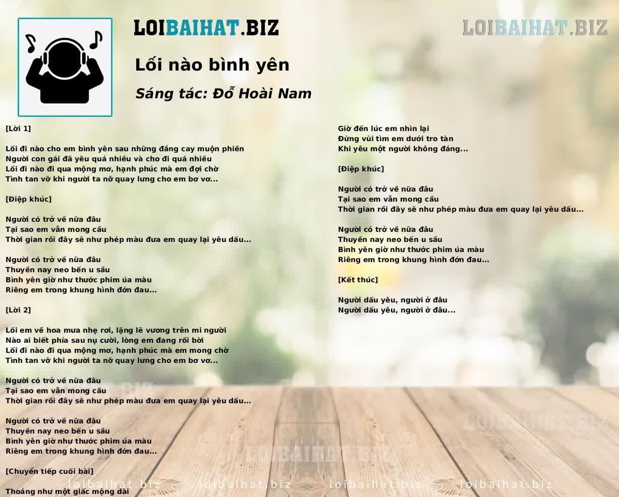 Lối nào bình yên