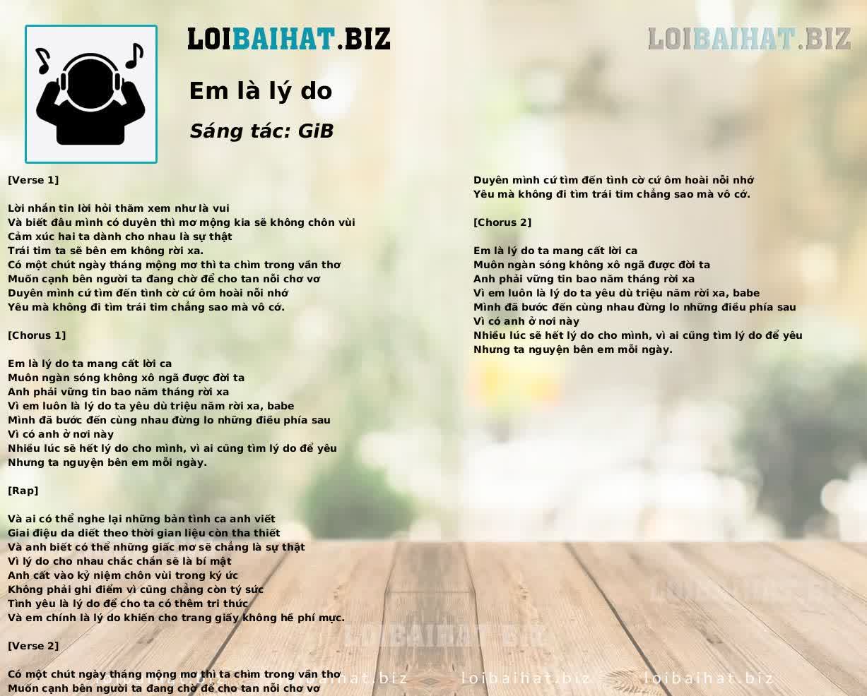 Em là lý do