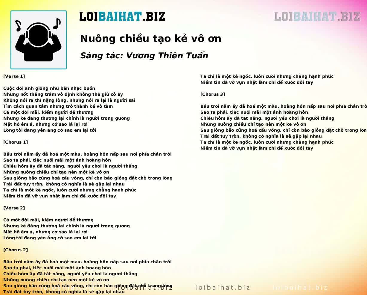 Nuông chiều tạo kẻ vô ơn