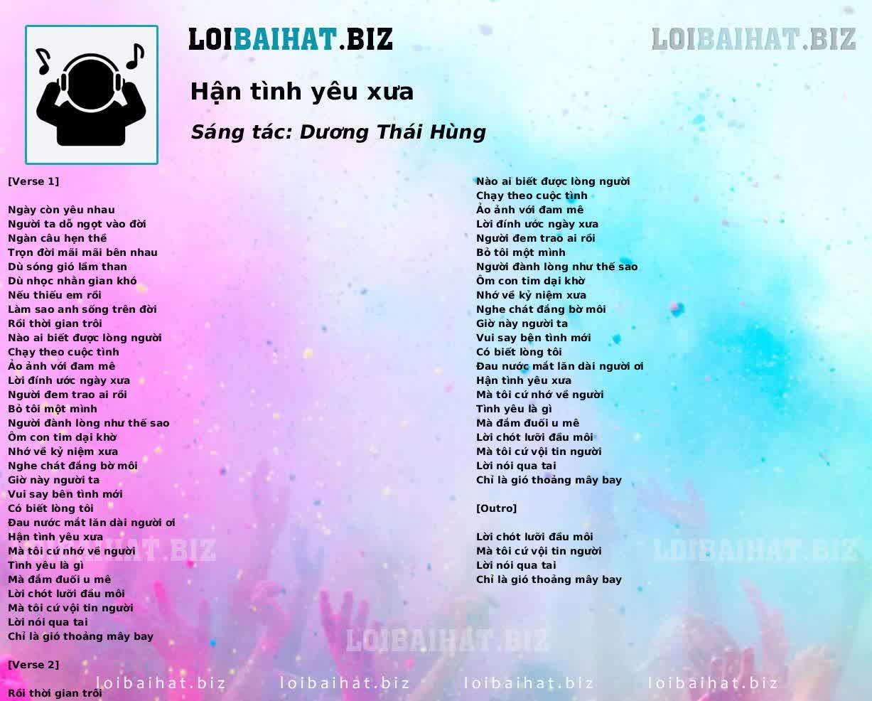 Hận tình yêu xưa