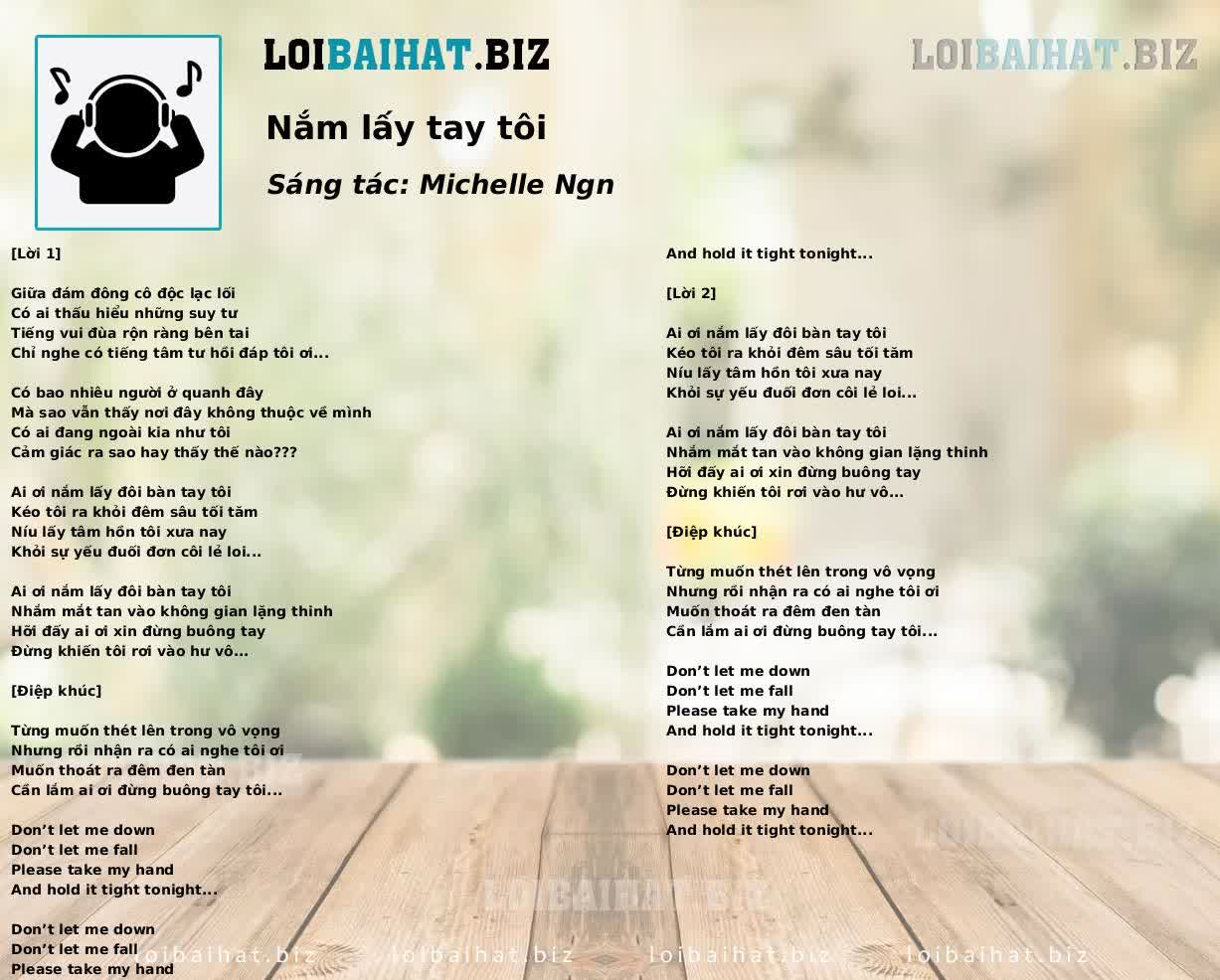 Nắm lấy tay tôi