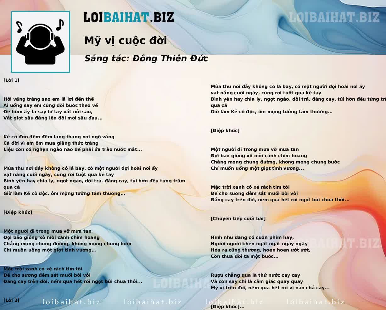 Mỹ vị cuộc đời